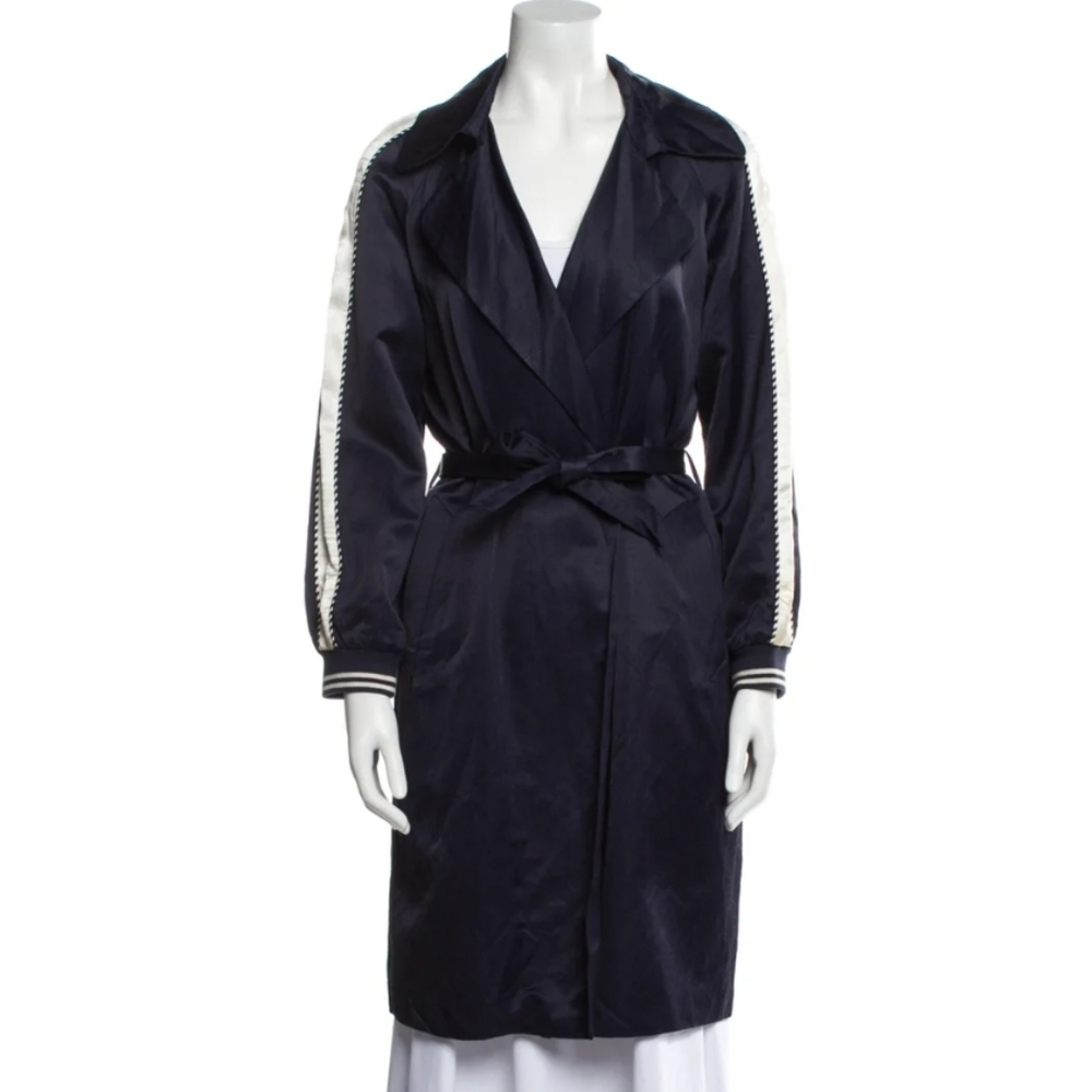 BELLE VERE DRESS COAT DUSTER TRENCH JACKET XS cy